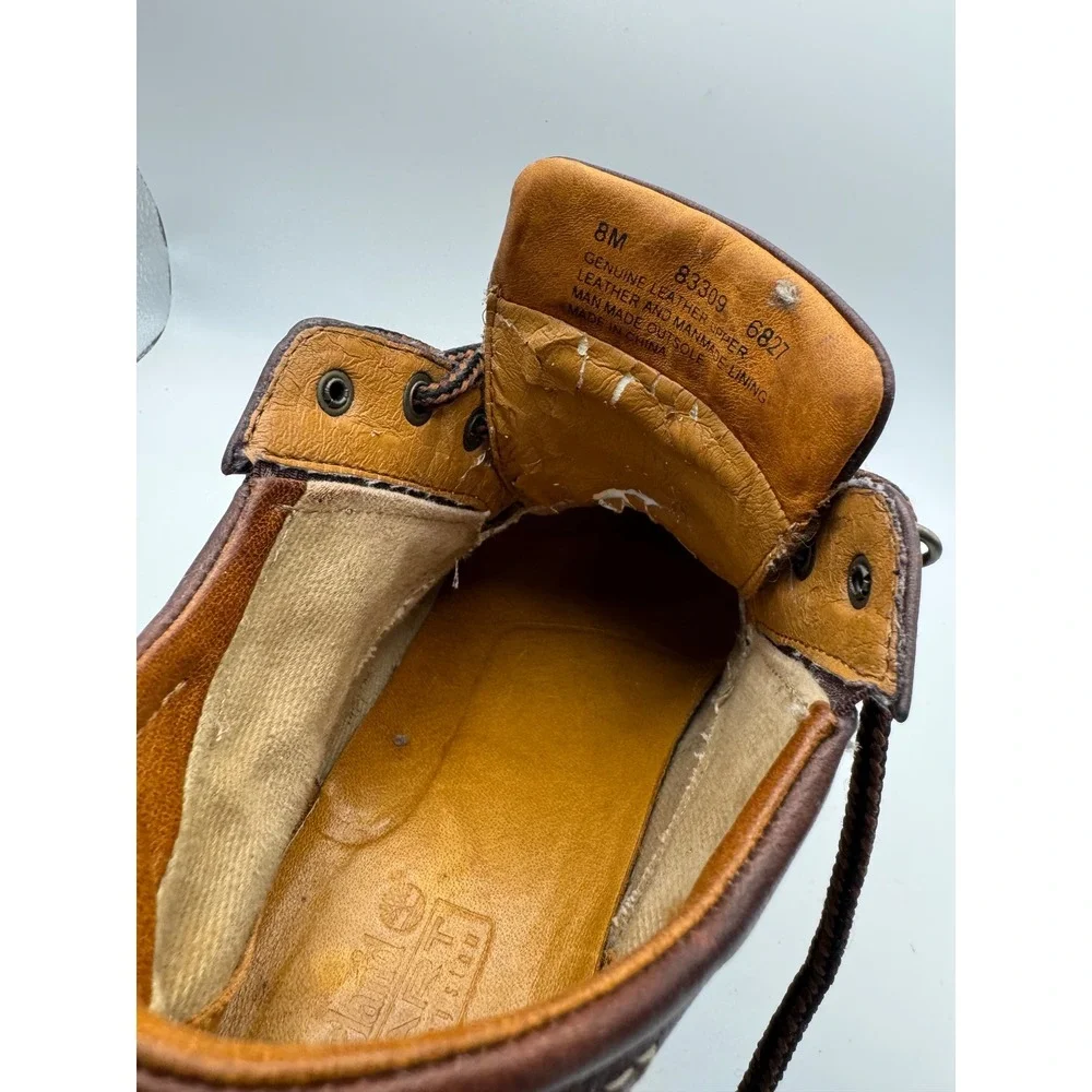 Timberland Mens‎ Brown Leather Lace Up Chukka Boots Size 8M Style 83309